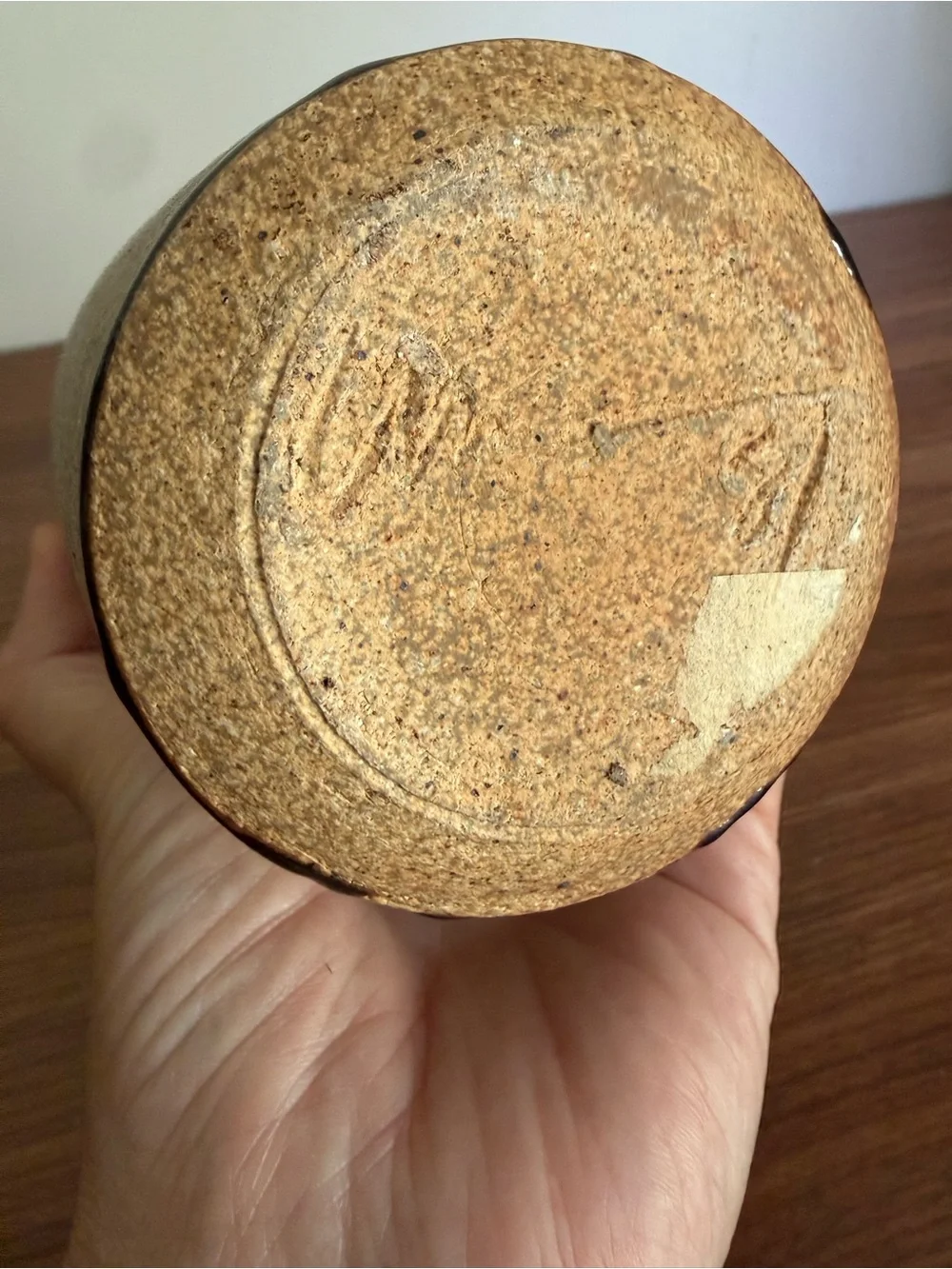 Vintage 1981 Studio Art Pottery Stoneware Vase – MCM Earthy Geometric Lines